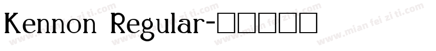 Kennon Regular字体转换